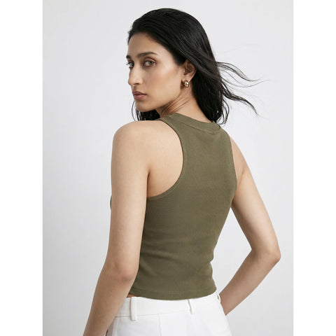 Olive Ribbed Tank Top | Montivo Pakistan
