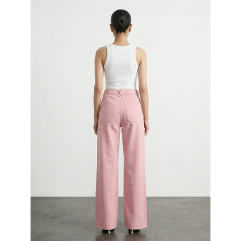 Pink Wide Leg Jeans | Montivo Pakistan