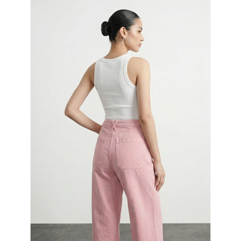 Pink Wide Leg Jeans | Montivo Pakistan