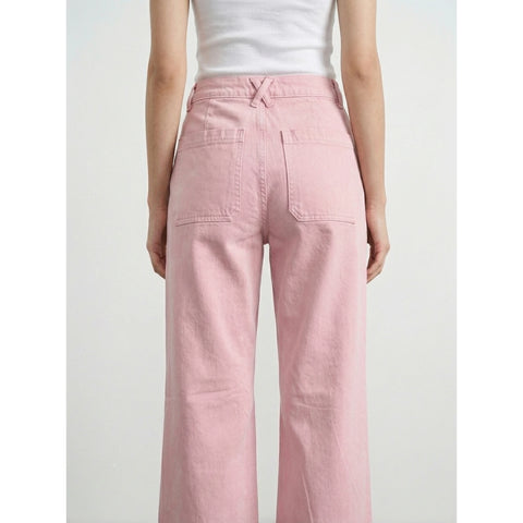 Baby Pink Wide Leg Jeans | Montivo Pakistan