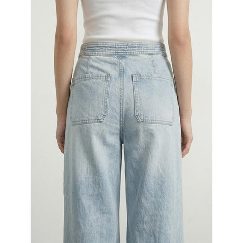 Light Blue Wide Leg Jeans | Montivo Pakistan