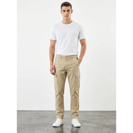 Beige Cargo Chinos