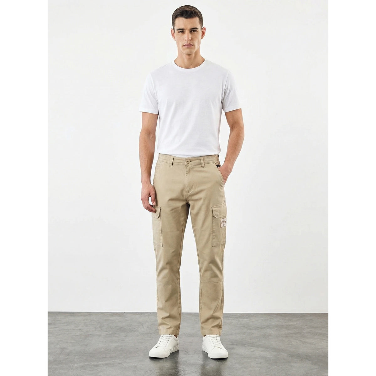Beige Cargo Chinos | Montivo Pakistan