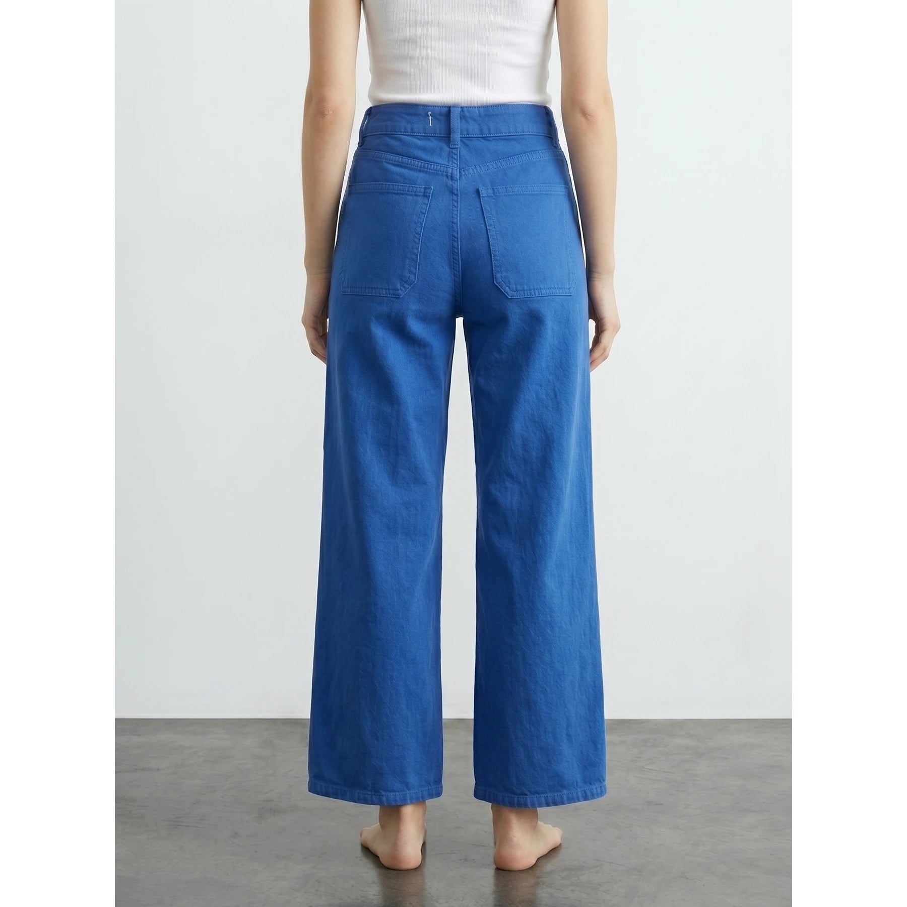 Royal Blue Wide Leg Jeans | Montivo Pakistan