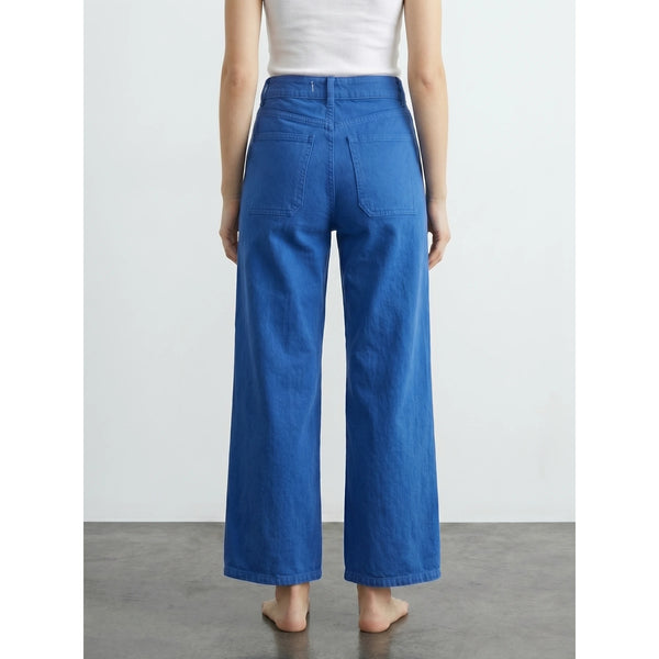 Royal Blue Wide Leg Jeans | Montivo Pakistan