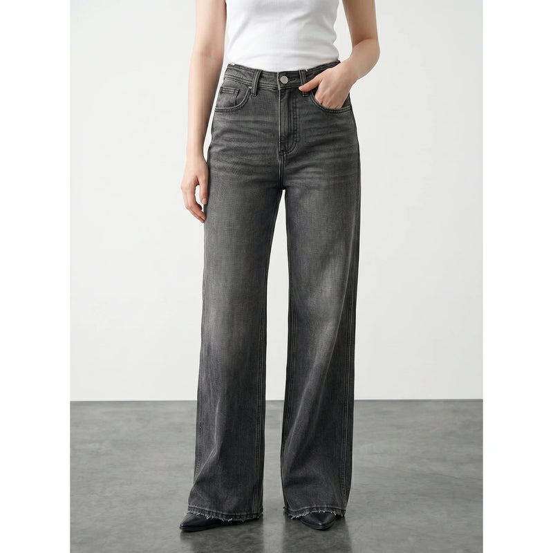 Grey Wide Leg Jeans | Montivo Pakistan