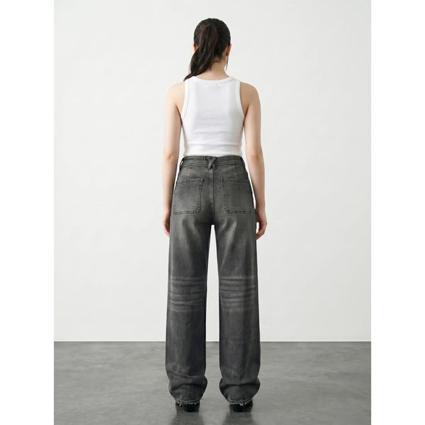 Grey Wide Leg Jeans | Montivo Pakistan