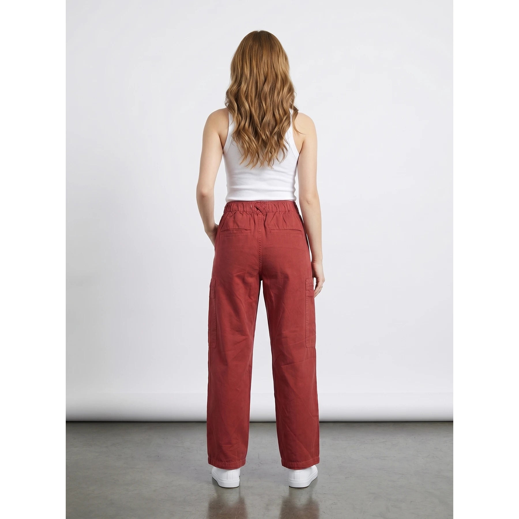 Red Straight Leg Cargo Trousers | Montivo Pakistan