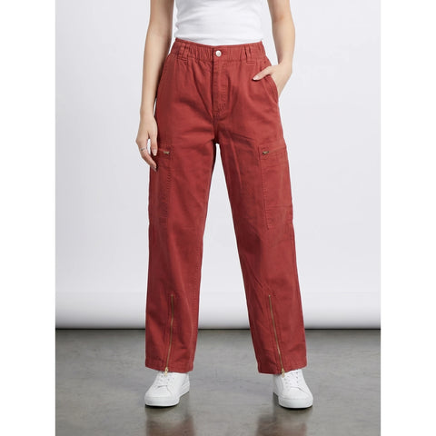 Red Straight Leg Cargo Trousers | Montivo Pakistan