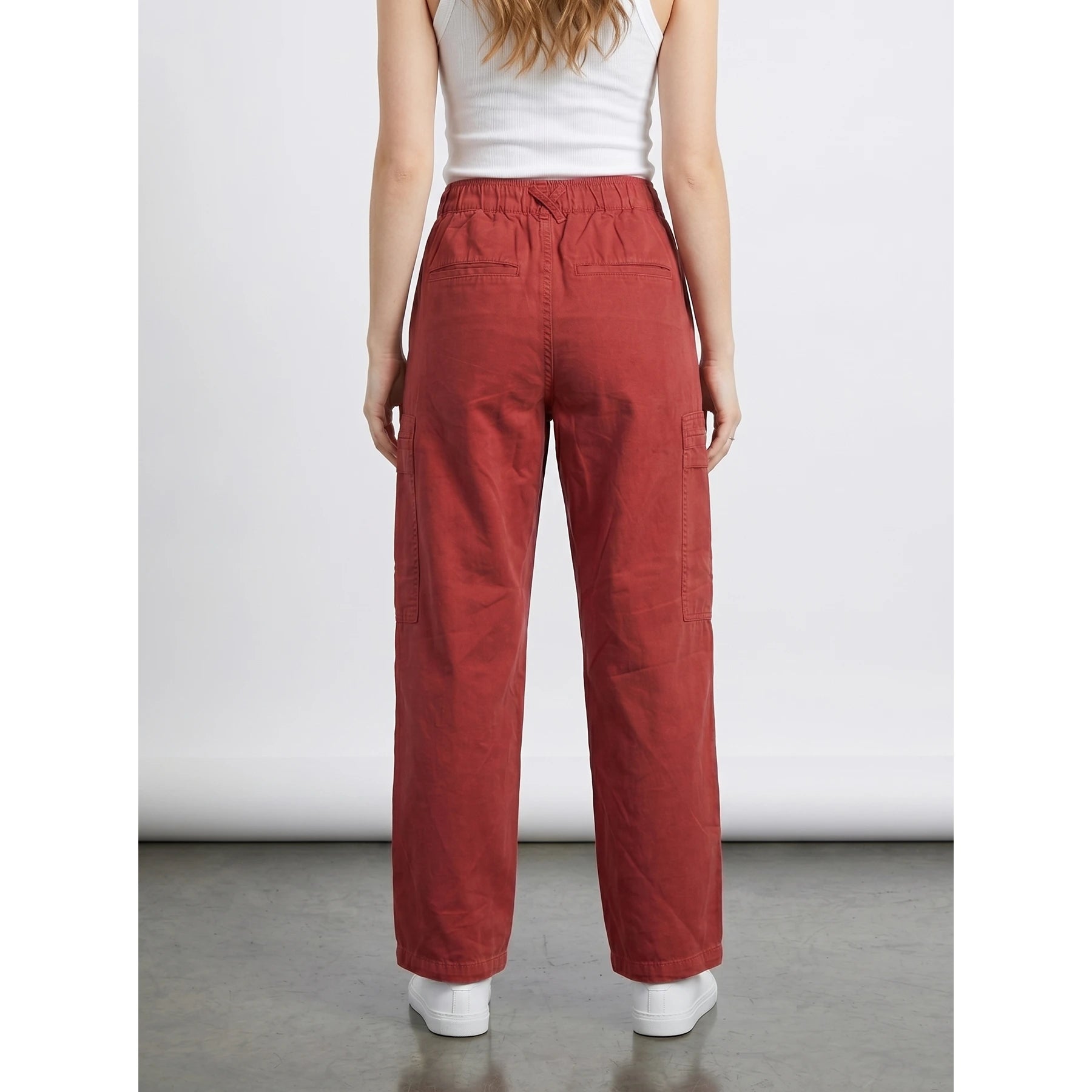 Red Straight Leg Cargo Trousers | Montivo Pakistan