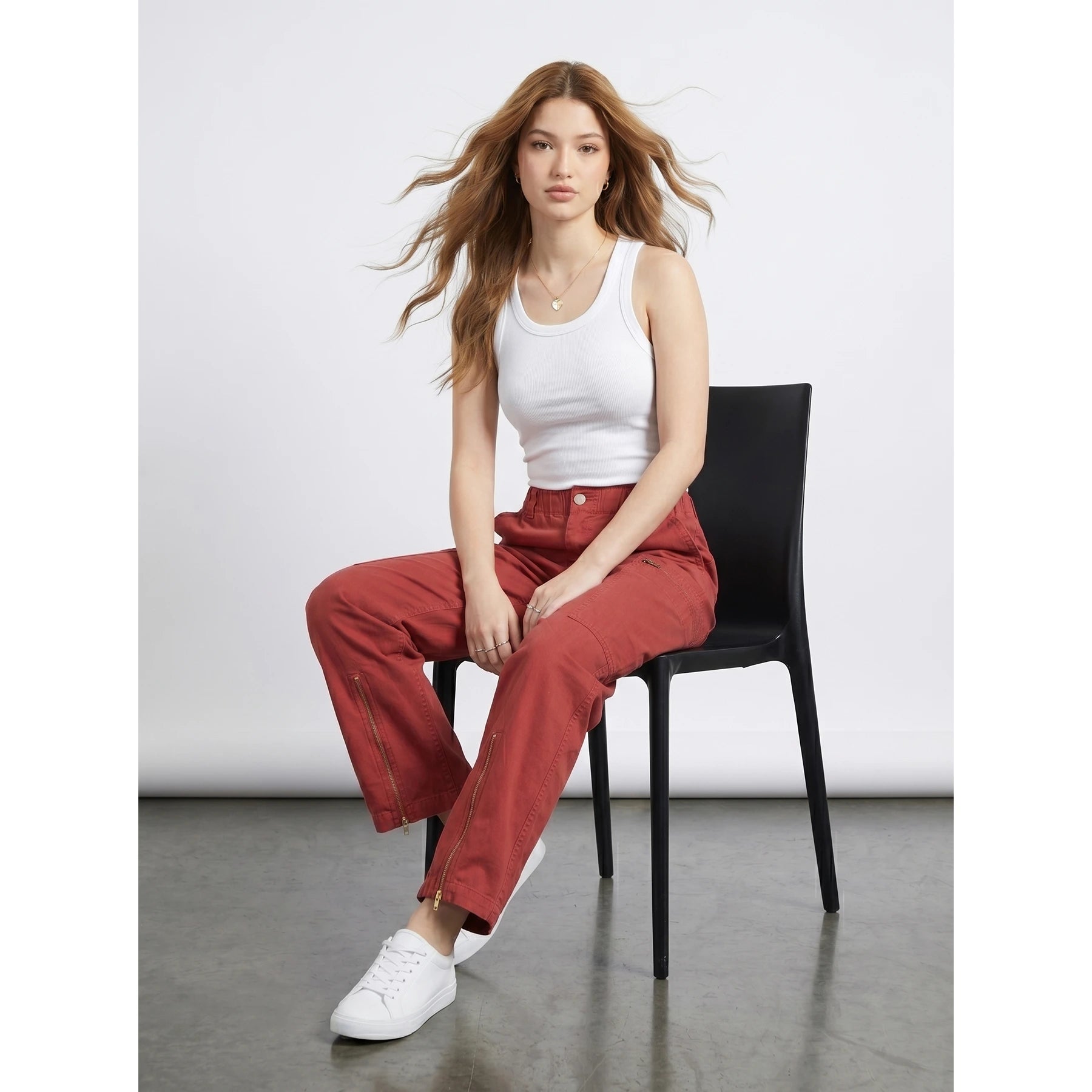 Red Straight Leg Cargo Trousers | Montivo Pakistan