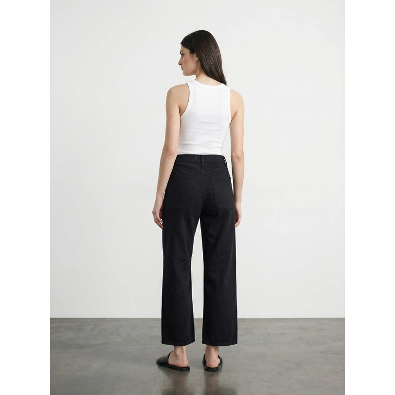 Black Cropped Wide Leg Jeans | Montivo Pakistan