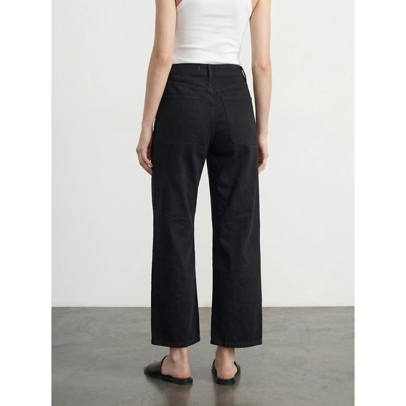 Black Cropped Wide Leg Jeans | Montivo Pakistan