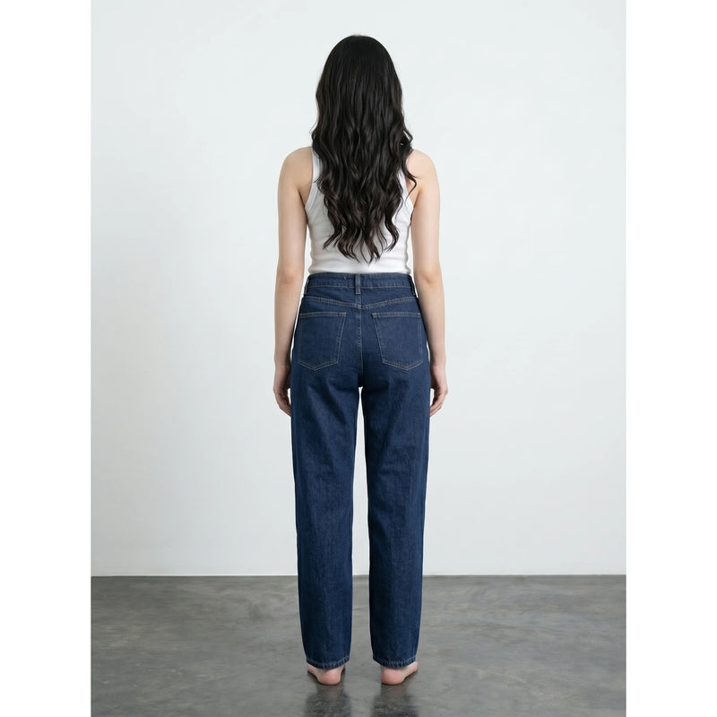 Dark Blue Front Seam Straight Jeans | Montivo Pakistan