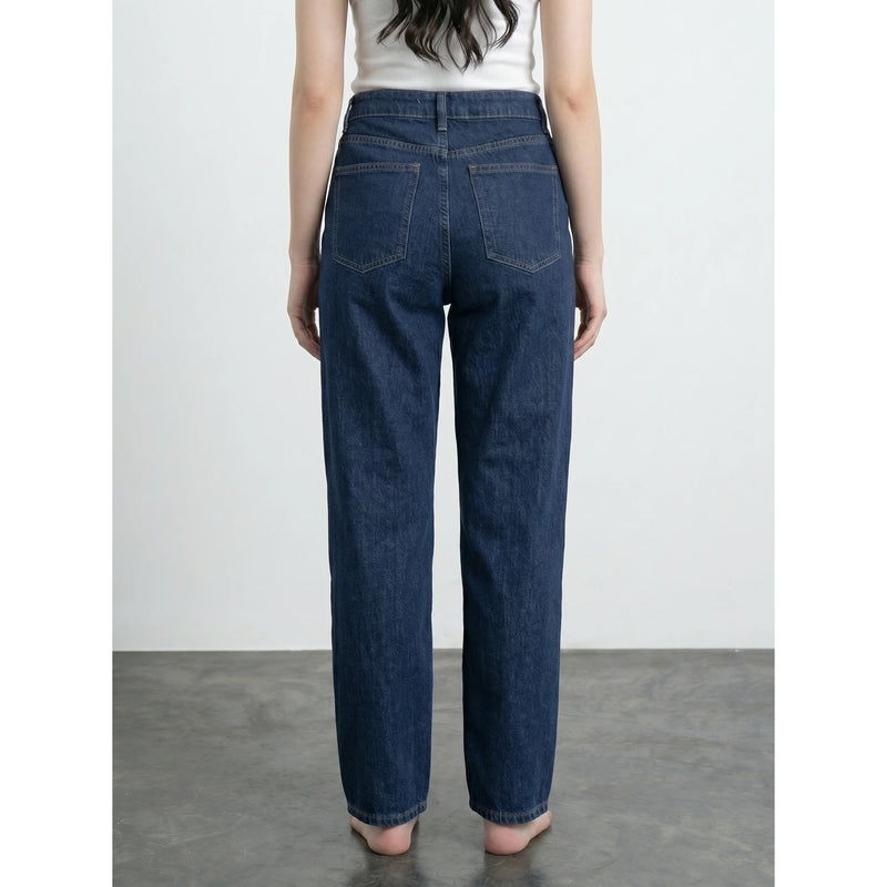 Dark Blue Front Seam Straight Jeans | Montivo Pakistan