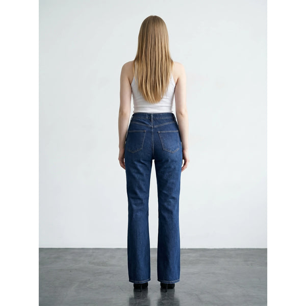 Blue Flared Split Hem Jeans | Montivo Pakistan