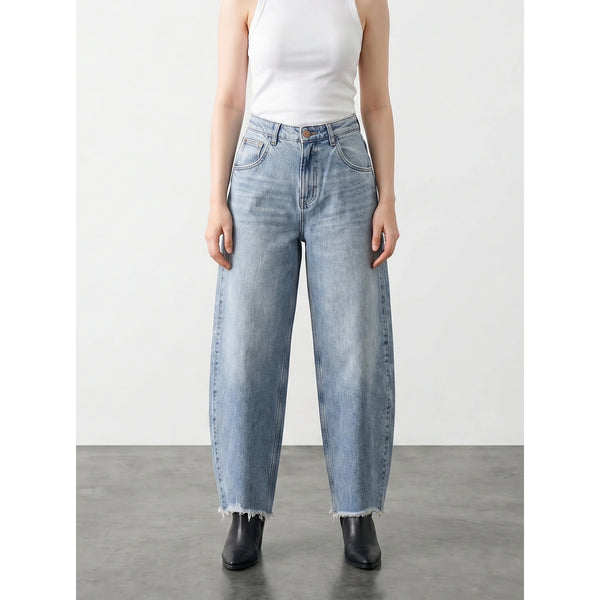 Light Blue Baggy Barrel Jeans | Montivo Pakistan