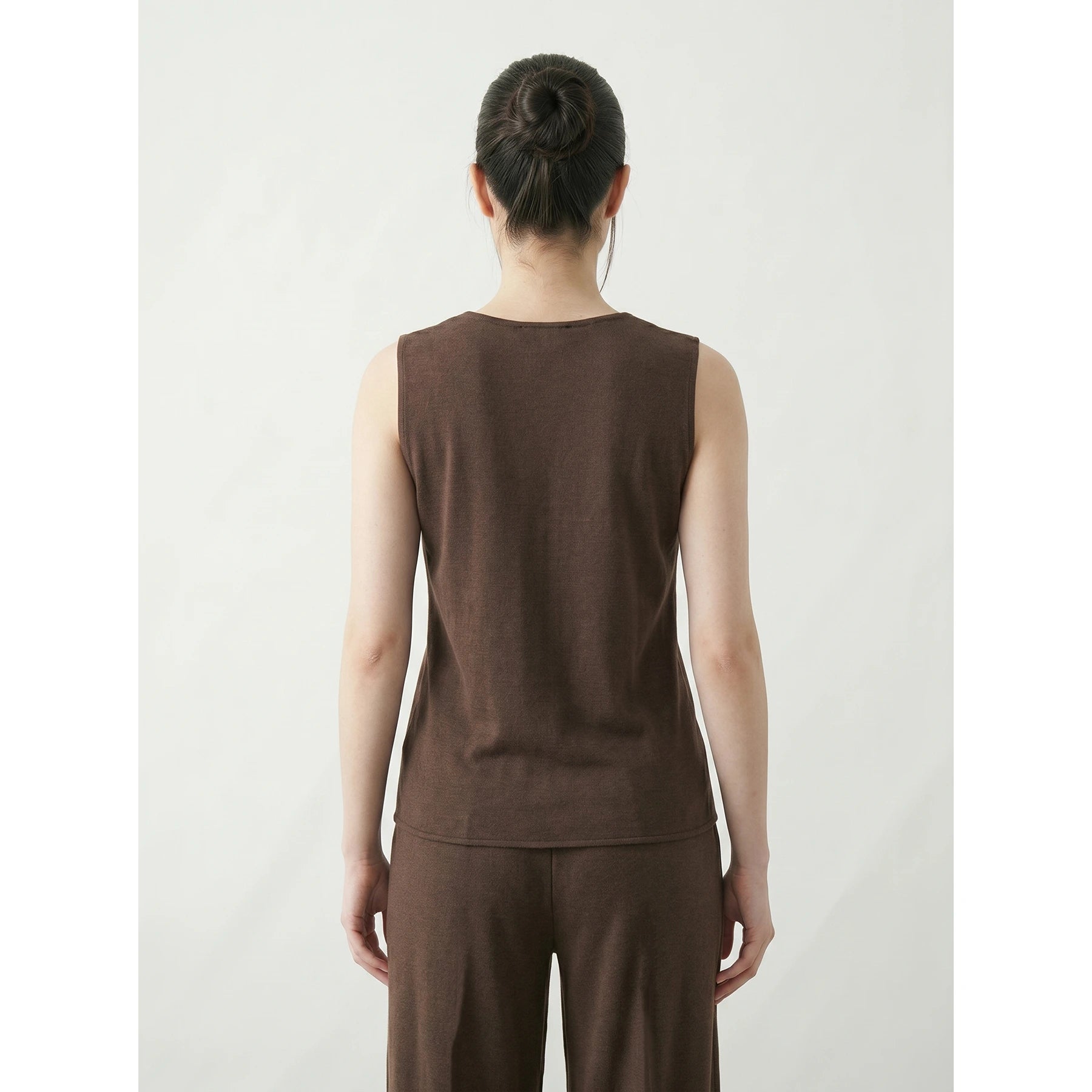 Brown V Neck Vest Top | Montivo Pakistan