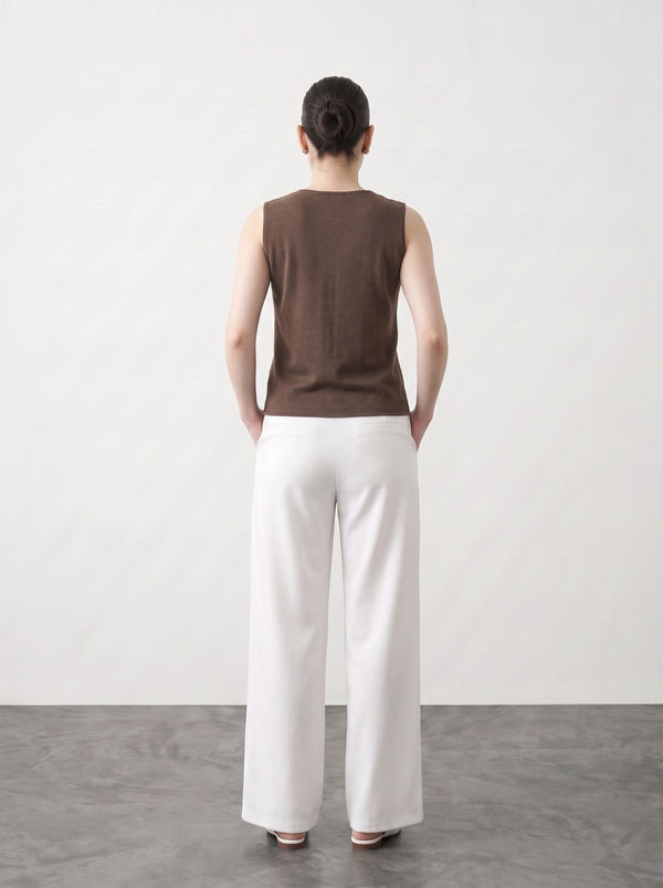 Brown V Neck Vest Top | Montivo Pakistan