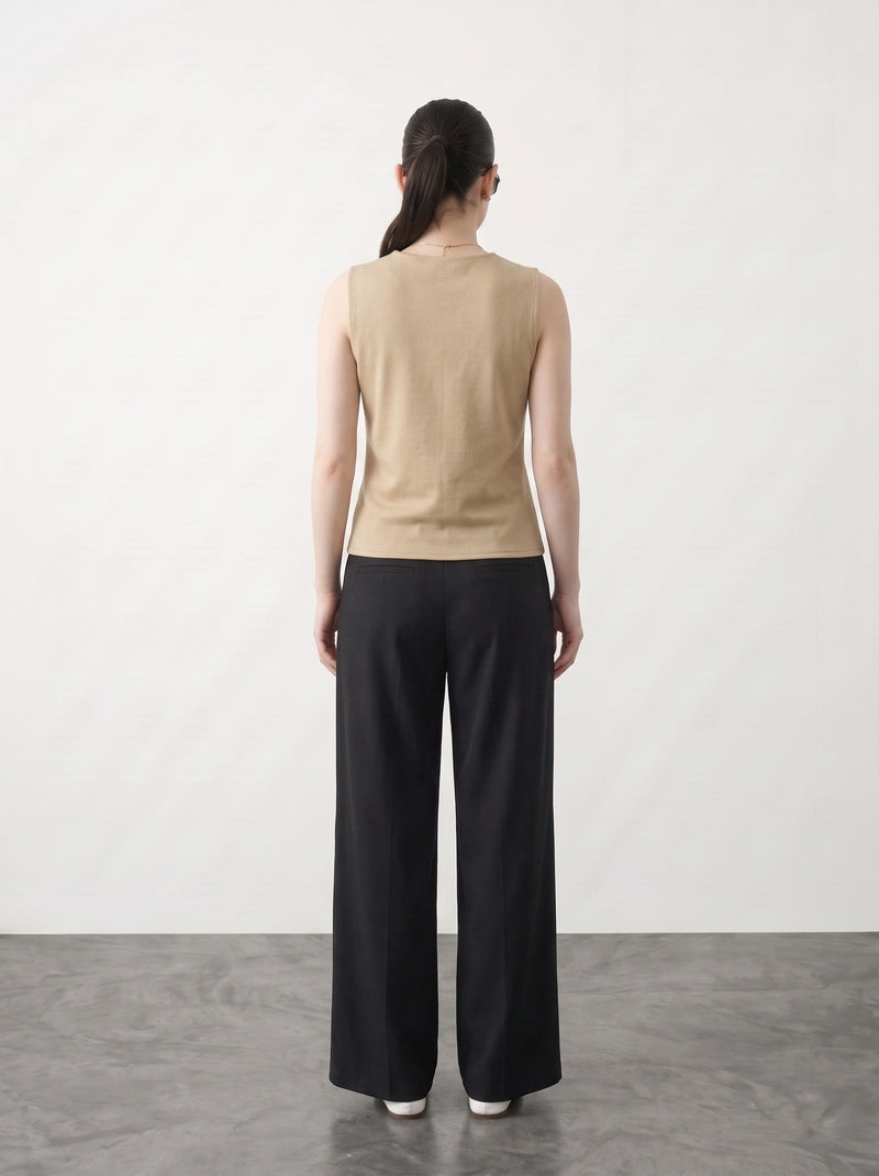 Wheat V Neck Vest Top | Montivo Pakistan