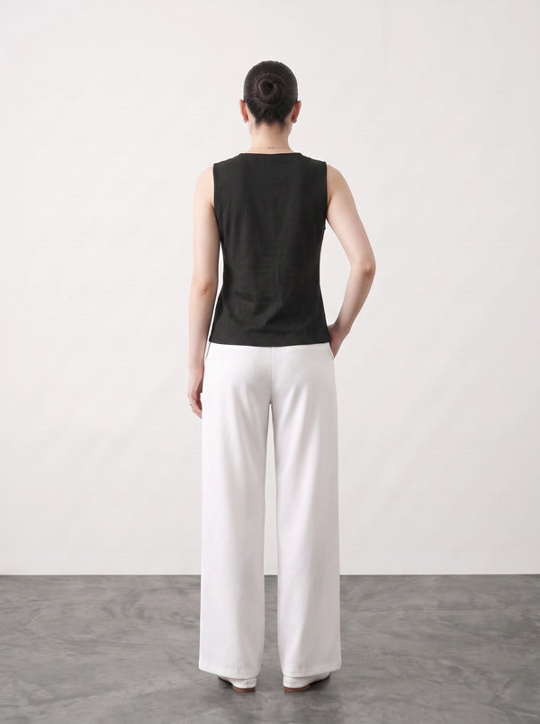 Black V Neck Vest Top | Montivo Pakistan