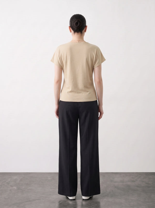 Wheat Interlock Button Down Top | Montivo Pakistan