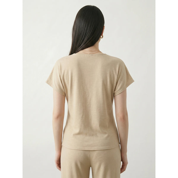 Wheat Interlock Button Down Top | Montivo Pakistan