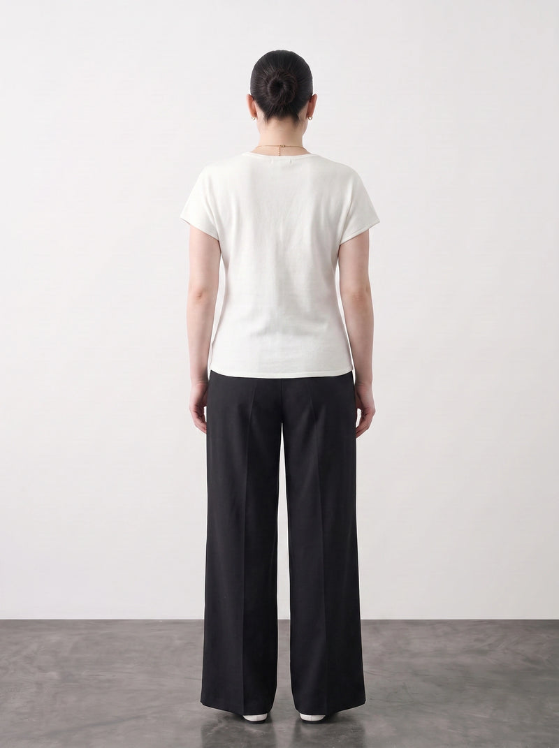 Off-White Interlock Button Down Top | Montivo Pakistan