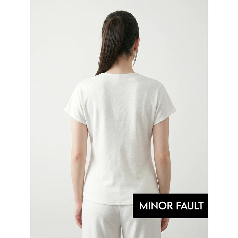 (Minor Fault) Off-White Interlock Button Down Top | Montivo Pakistan