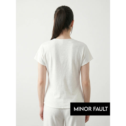(Minor Fault) Off-White Interlock Button Down Top | Montivo Pakistan