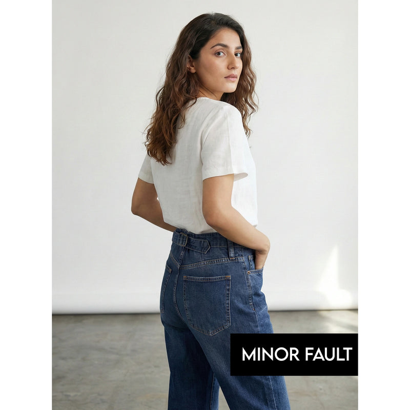 (Minor Fault) Blue Mom Loose Jeans | Montivo Pakistan