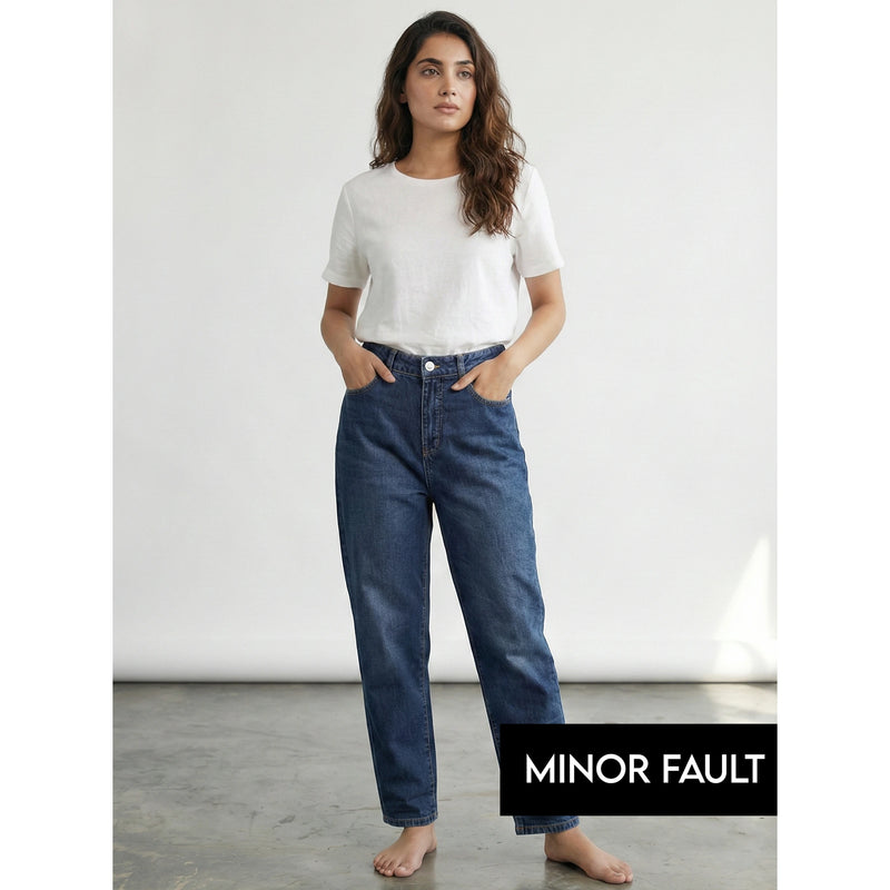 (Minor Fault) Blue Mom Loose Jeans | Montivo Pakistan