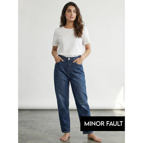 (Minor Fault) Blue Mom Loose Jeans | Montivo Pakistan
