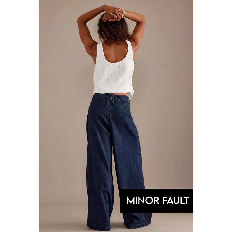 (Minor Fault) Rinse Wash Wide Leg Jeans | Montivo Pakistan