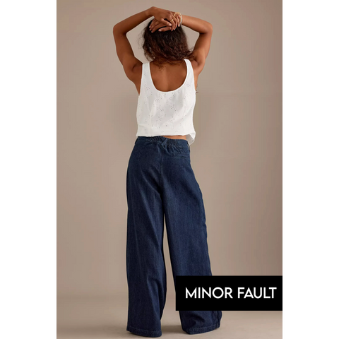 (Minor Fault) Rinse Wash Wide Leg Jeans | Montivo Pakistan