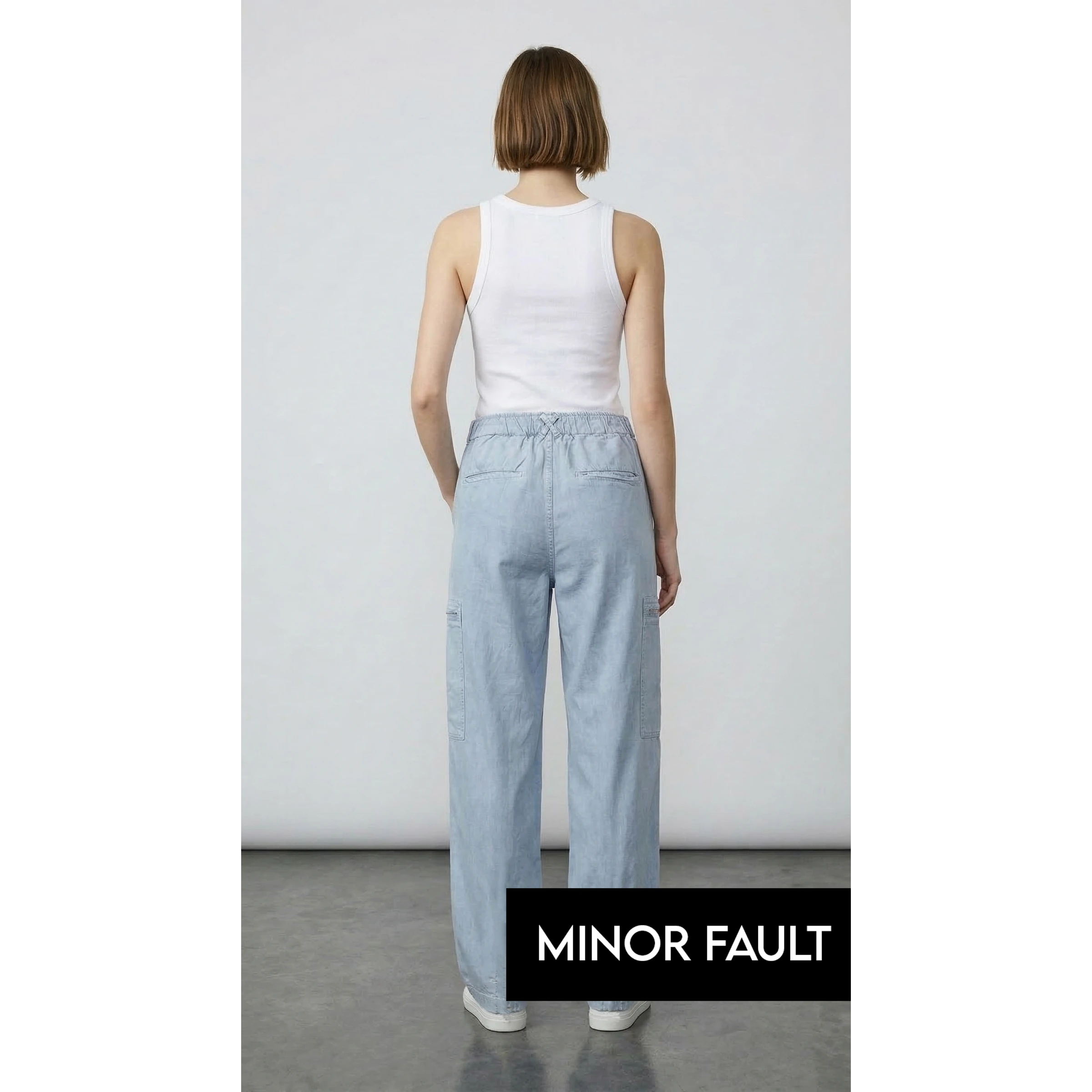 (Minor Fault) Light Blue Taper Denim Trousers | Montivo Pakistan