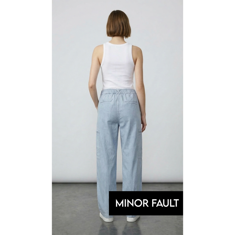 (Minor Fault) Light Blue Taper Denim Trousers | Montivo Pakistan
