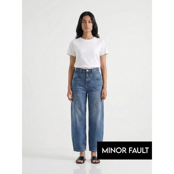 (Minor Fault) Vintage Blue Barrel Jeans | Montivo Pakistan