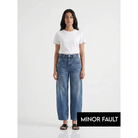 (Minor Fault) Vintage Blue Barrel Jeans | Montivo Pakistan