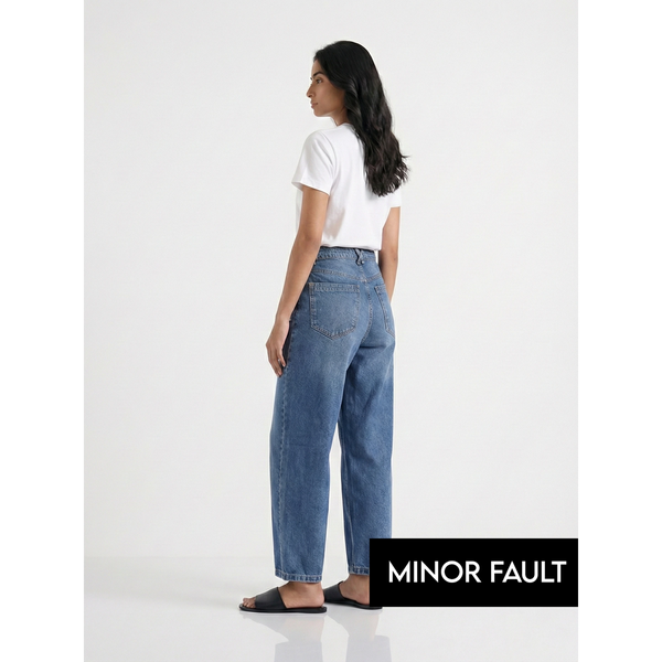 (Minor Fault) Vintage Blue Barrel Jeans | Montivo Pakistan