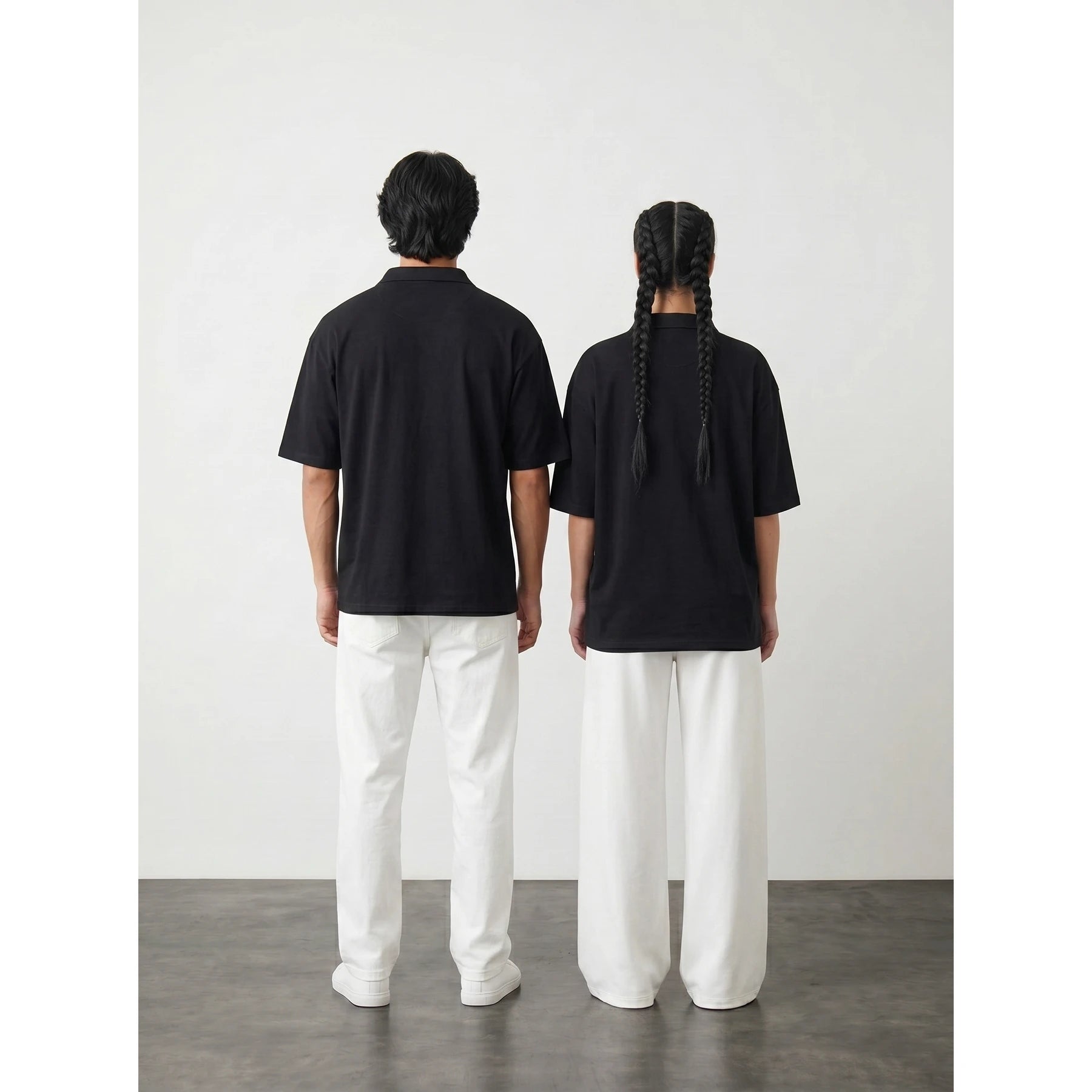 Black Oversized Zipper Polo | Montivo Pakistan