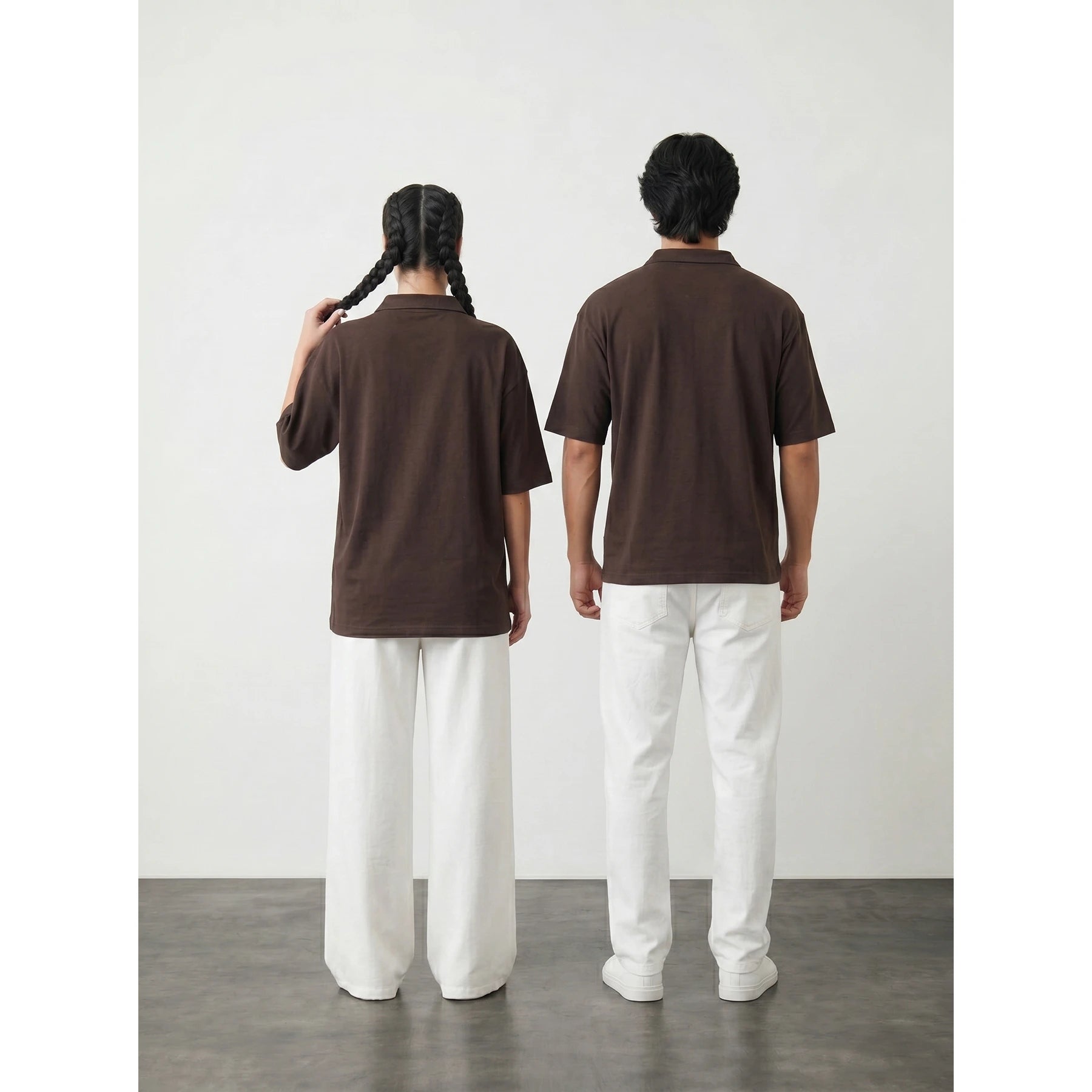 Brown Oversized Zipper Polo | Montivo Pakistan