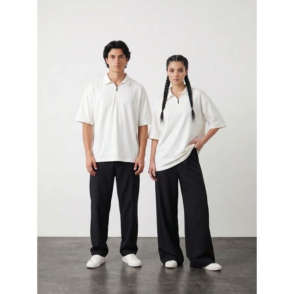 Off-White Oversized Zipper Polo | Montivo Pakistan