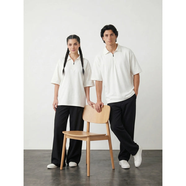 Off-White Oversized Zipper Polo | Montivo Pakistan