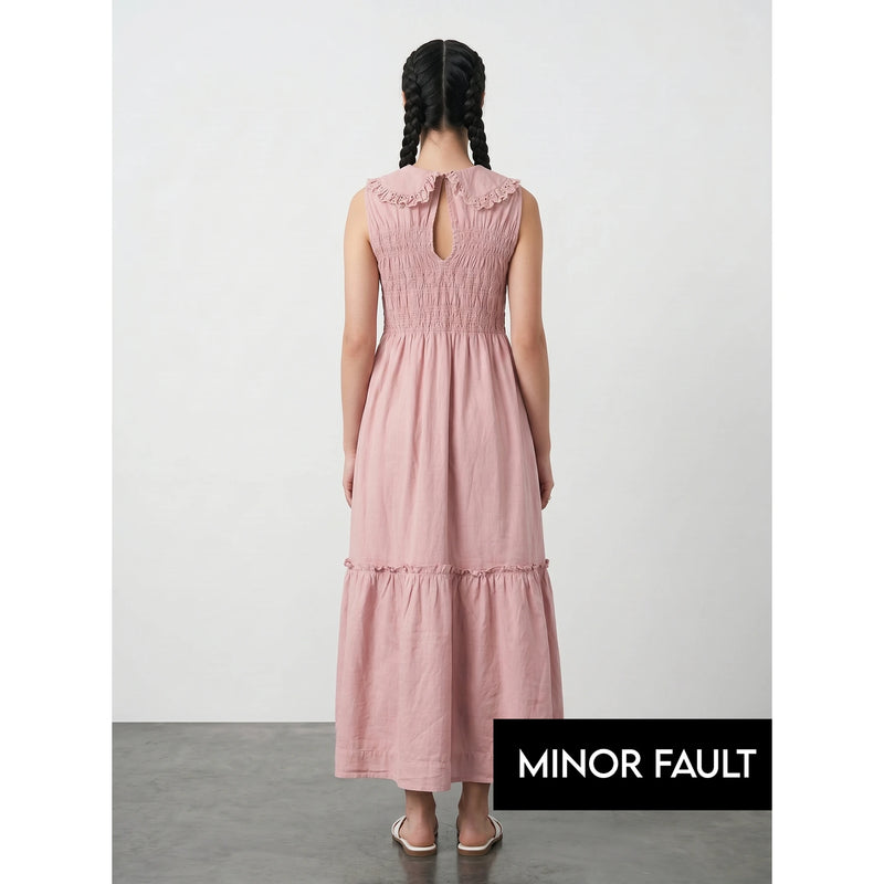 (Minor Fault) Denim Ruffle Dress | Montivo Pakistan