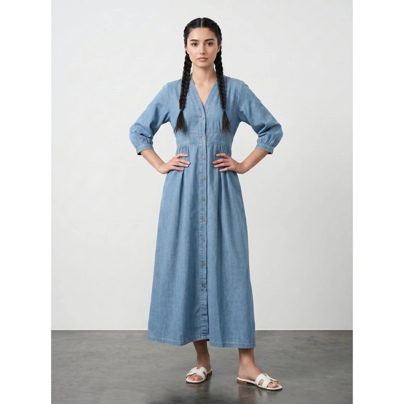 Light Blue Oversized Summer Dress | Montivo Pakistan