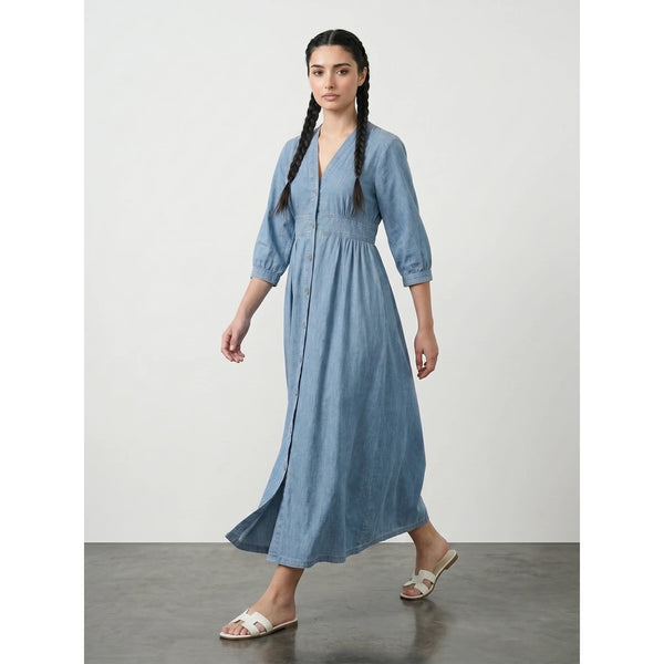 Light Blue Oversized Summer Dress | Montivo Pakistan