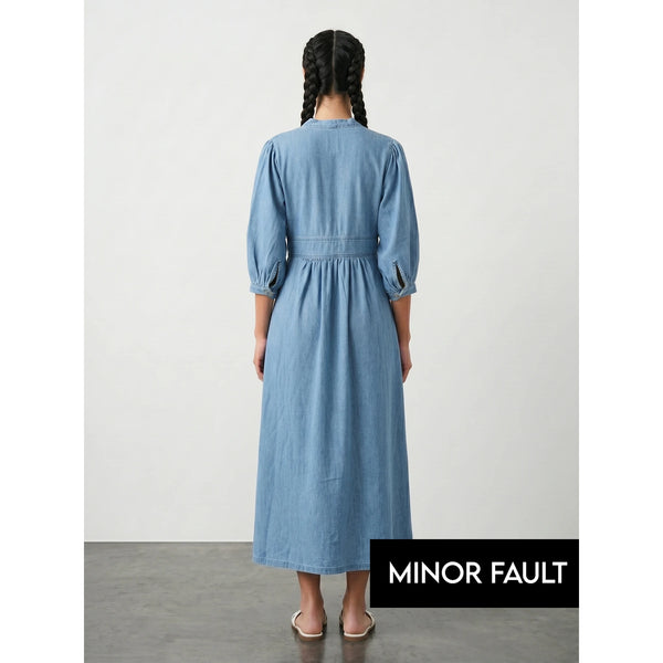 (Minor Fault) Light Blue Oversized Summer Dress | Montivo Pakistan