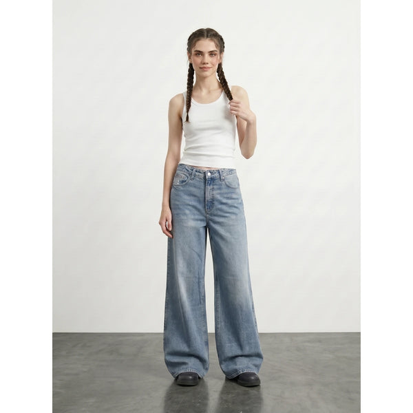 Light Blue Extra Wide Leg Jeans