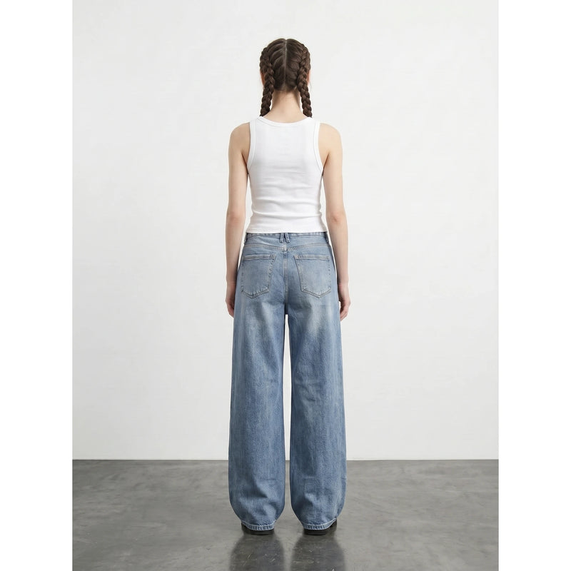 Light Blue Extra Wide Leg Jeans | Montivo Pakistan